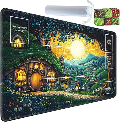 for TCG Playmat with Zones, Non-Slip Rubber Bottom Trading Card Game Mat with by Unknown