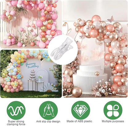 20Pcs Balloon Arch Clips with 10 Small Clip Set | Large Clear Backdrop Clips - Image 4