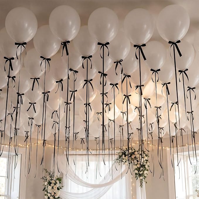 Gejoy 59pcs Ceiling Balloons Kit 12'' Macaron White Balloons by Gejoy
