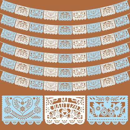 TaoBary 6 Pcs Papel Picado Mexican Wedding Cielito Lindo Party Decor 118 Feet by TaoBary