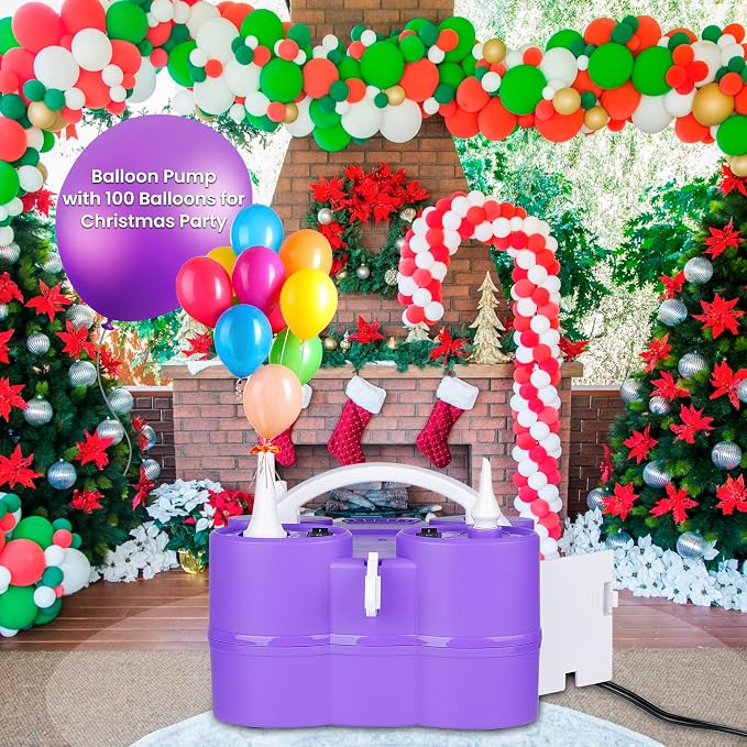 3-in-1 Electric Air Pump for Inflatables and Balloons, Dual Nozzle Inflator - Image 6