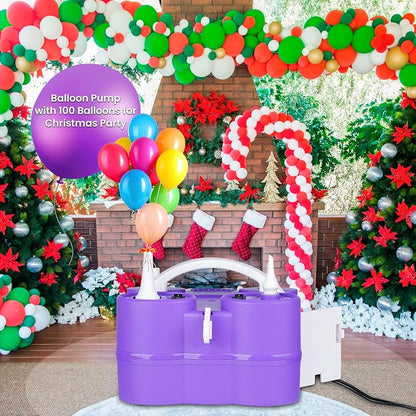 3-in-1 Electric Air Pump for Inflatables and Balloons, Dual Nozzle Inflator - Image 6