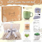 Self Care Gifts for Women, Get Well Soon Gift Baskets for Woman, Feel Better Soon After Surgery Recovery, Spa Gift Baskets, Self Care Kit for Women Gifts Set for New Mom Wife (Khaki)