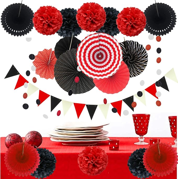 Party Decoration, Garlands String Polka Dot and Triangle Bunting Flags - Image 6