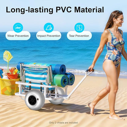 Beach Balloon Wheels for Kayak Dolly | Beach Use, Balloon Tires for Kayak Dolly - Image 7