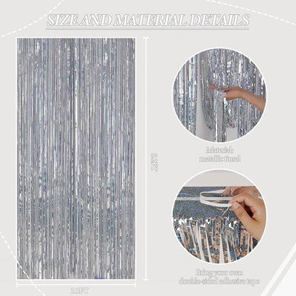 DECOCKRAT 3 Pack Foil Fringe Backdrop - Image 3