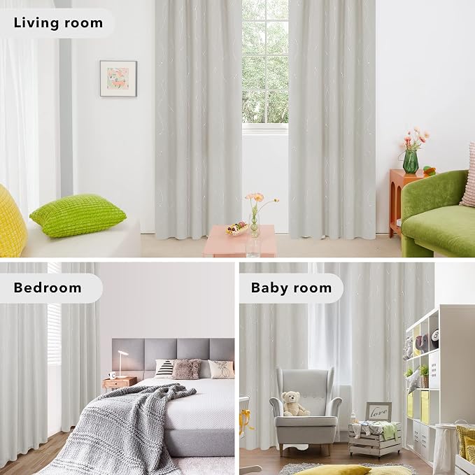 Deconovo Blackout Back Tab Curtains - Image 6