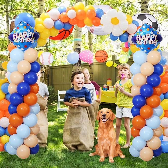 Blue and Orange Balloon Column Stand Kit Set of 2 - Image 2