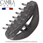 Camila Paris CP3124 French Hair Clip for Women, Gray, Girls Hair Claw Clip Jaw Fashion Durable and Styling Hair Accessories for Women, Luxury Ladies Strong Hold No Slip Grip Clamp, Made in France
