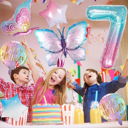 Butterfly Balloons 7th Birthday Decorations - Image 4