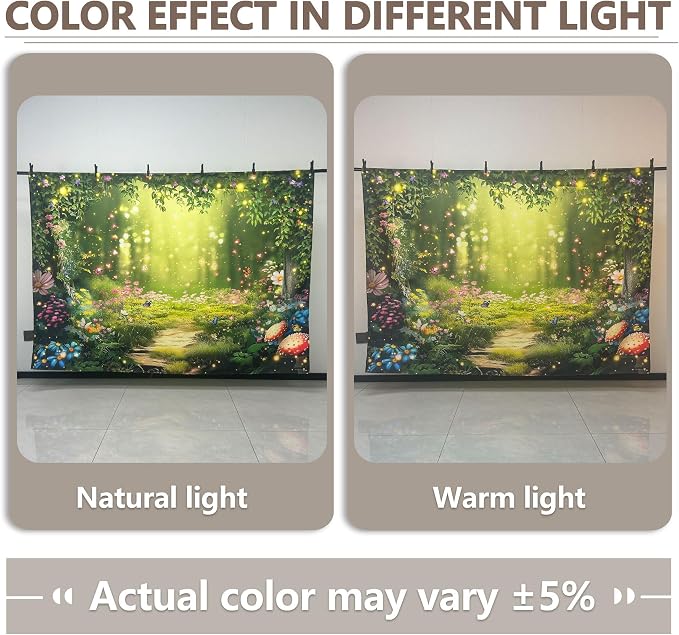 7x5ft Enchanted Forest Photography Backdrop Fairy Garden Banner | Fairytale - Image 4