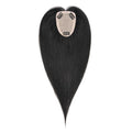 Hairro Human Hair Toppers Free Parted, 3.5x4.7" Base Hand-wovened 100% Real Hairpieces, with Invisible Clips-in for Women, for High Hairline/Adding Volume on Top, 14 Inch Jet Black