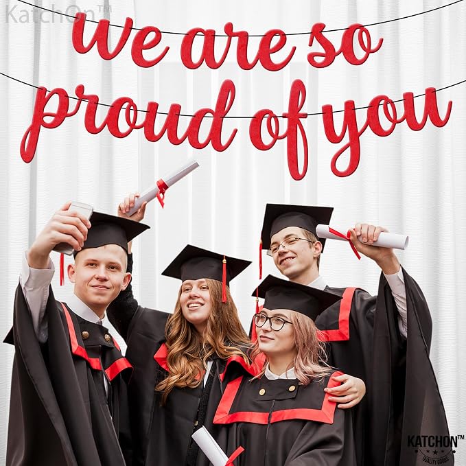 KatchOn Felt We are So Proud of You Banner 8 Feet | No DIY, Congratulations - Image 4