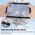 Aluminum Hair Cap Heat Cap For Deep Conditioning 3pcs Aluminum Foil Double Layer Steam Caps, Thickened Shower Cap For Hot Oil Treatment Reusable Hair Processing Caps For Home And Salon Use