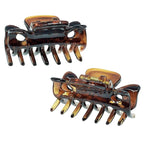Camila Paris CP22/2 French Hair Clip for Women, 1.5 inch Set of 2 Tortoise Girls Hair Claw Clips Jaw Fashion Durable Styling Hair Accessories for Women, Strong Hold No Slip Grip, Made in France