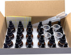 YIZHAO Black Glass Dropper Bottle 1oz, Tincture Bottles with Glass Dropper, for Essential Oils, Aromatherapy, Cosmetic, Laboratory, Pharmacy, Liquids, Travel –24 Pcs