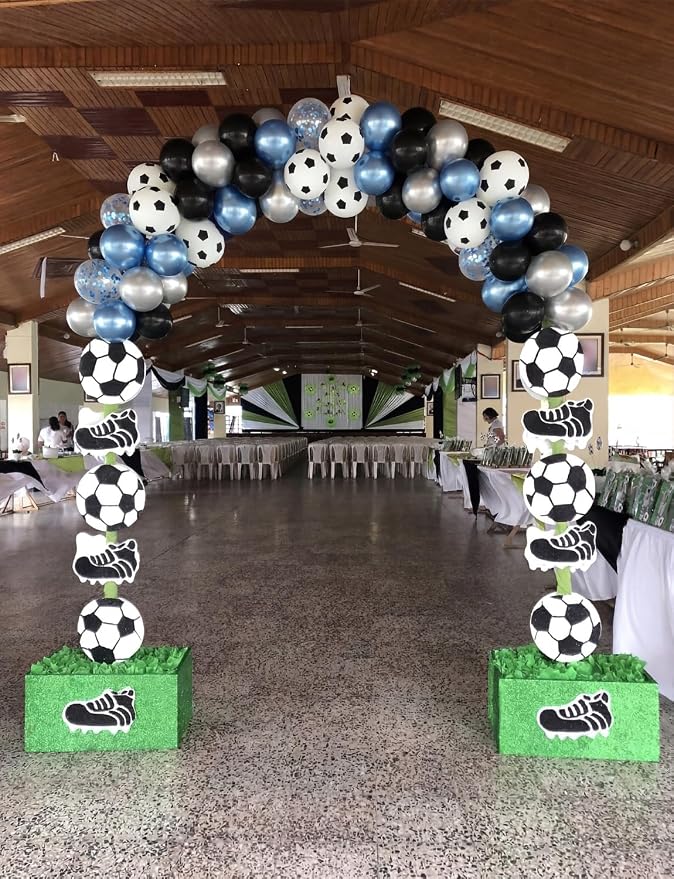 Soccer Balloons, Soccer Print Confetti Balloons - Image 4