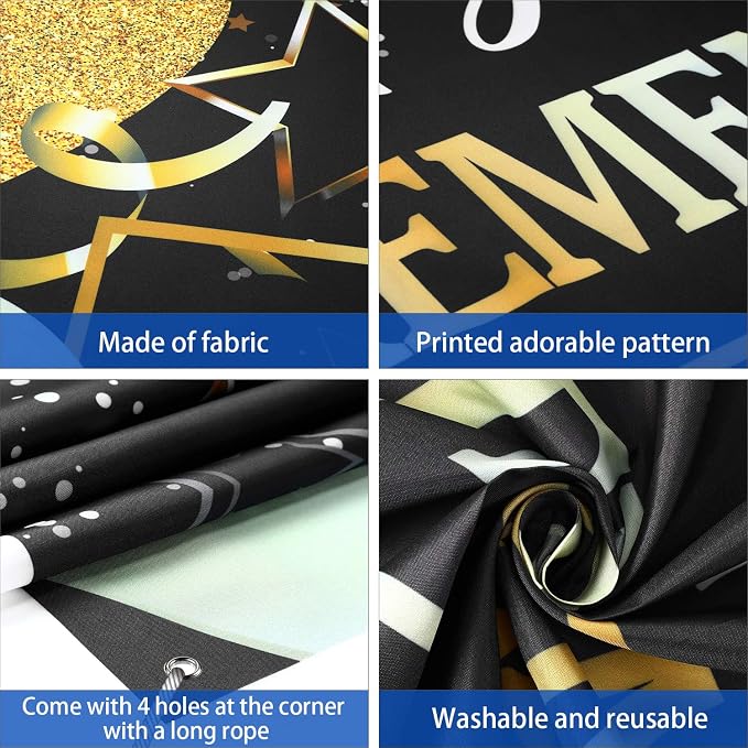Blulu Retirement Party Decorations, Extra Large Fabric Retire Sign Banner Photo - Image 3