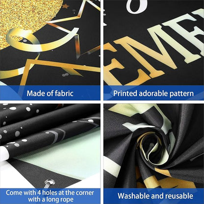 Blulu Retirement Party Decorations, Extra Large Fabric Retire Sign Banner Photo - Image 3