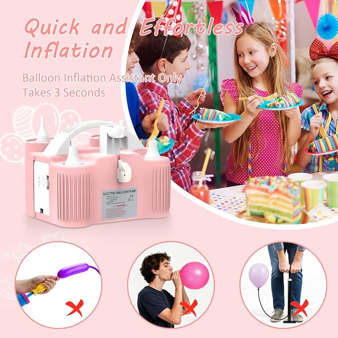 4-in-1 Balloon Pump Electric Balloon Pump Inflador De Globos Electrica Sports - Image 4