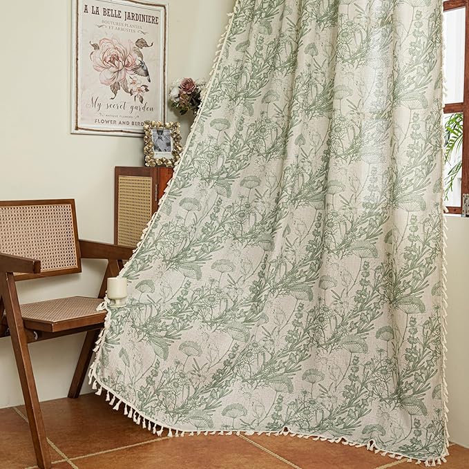 ENJOYBRIDAL Floral 96 Inch Curtains by ENJOYBRIDAL