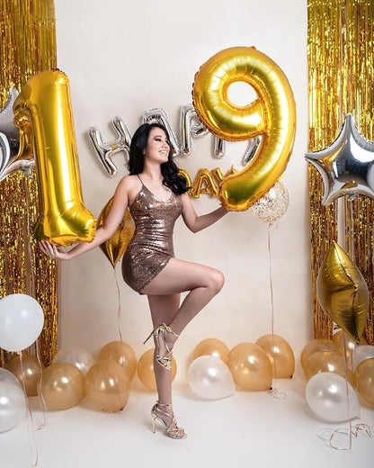 Gold Number 18 Balloon 40 Inch - Image 7