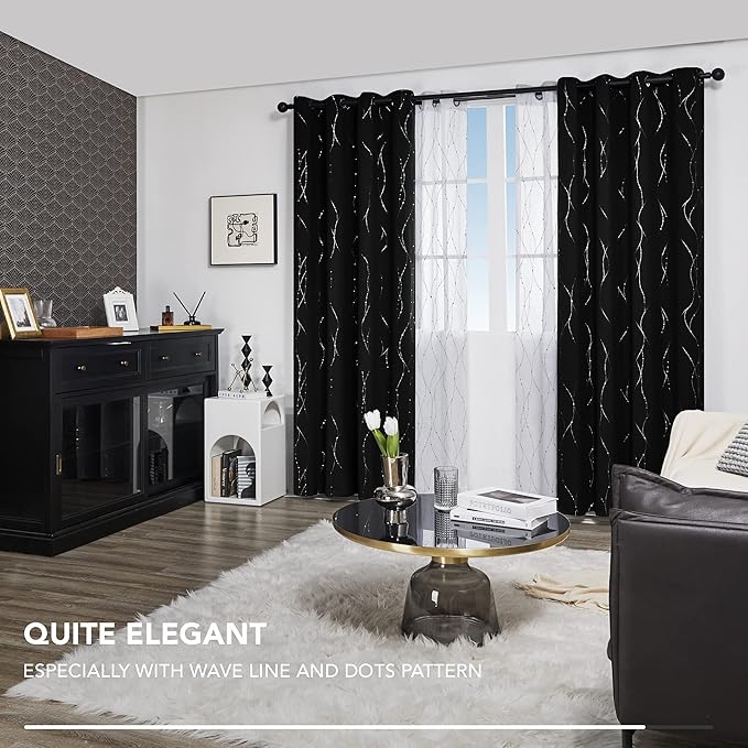 Deconovo Living Room Curtains 84 Inches Long, Thermal Insulated, Room Darkening - Image 6