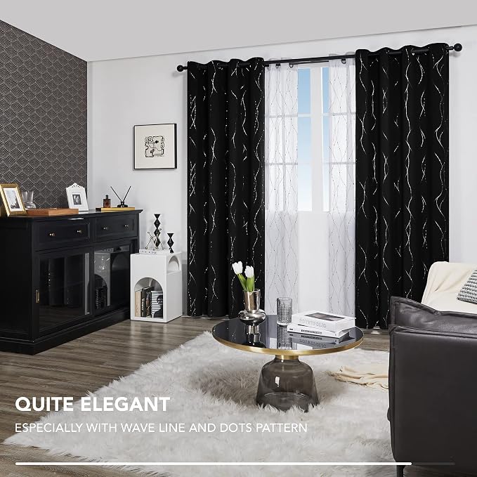 Deconovo Living Room Curtains 95 Inches Long, Thermal Insulated, Room Darkening - Image 4