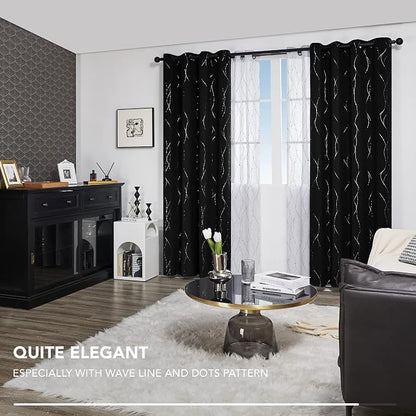 Deconovo Living Room Curtains 95 Inches Long, Thermal Insulated, Room Darkening - Image 4