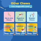 Happy Paws Dental Soft Chew, Dog Breath Freshener & Teeth Cleaning Treats, Oral Care Support for All Breeds, Sizes & Ages, Natural Spearmint Flavor, Organic & Non GMO (100 Chews)
