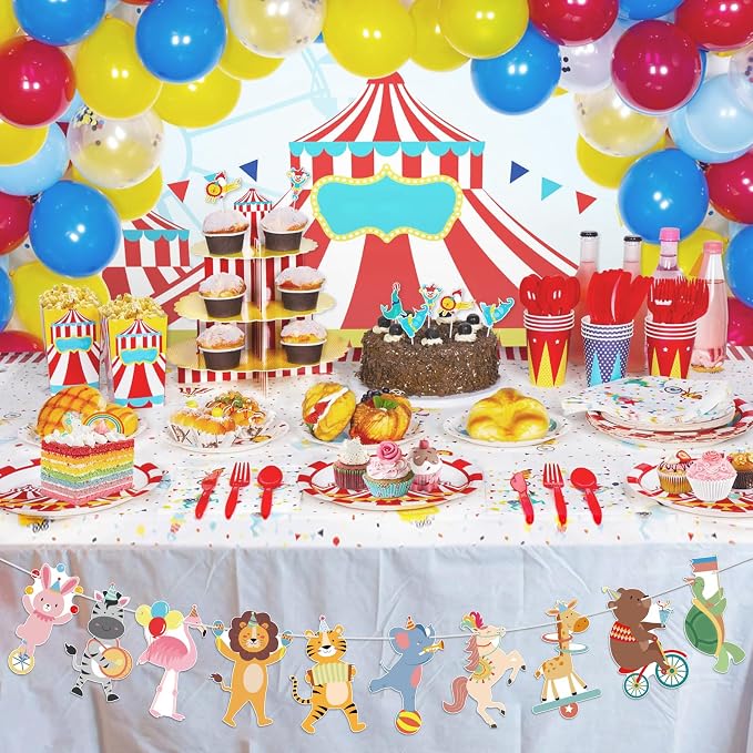 Hooqict Party Animal Banner Animal Birthday Party Decorations Happy Birthday - Image 4