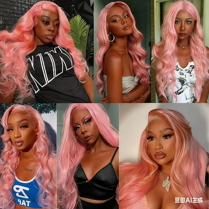 Pink Body Wave Bundles Pure Pink Body Wave Bundle Mixed Length 3 Bundles 26 28 30 Inch Niegmeag Virgin Soft and Skily Remy Hair Extensions For Woman