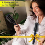 Detangler Brush for Women - Curly Hair Blow Dryer Round Brush for Blow Out - Self Cleaning Roller Retractable Travel Hairbrush - Navy Blue Christmas Gifts