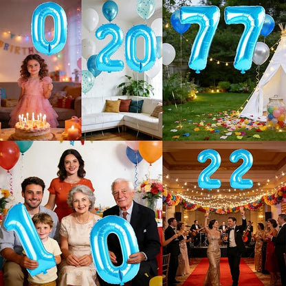 40 Inch Number 77 Balloons for 77th Birthday Party Decorations, 0-100 Jewelry - Image 7