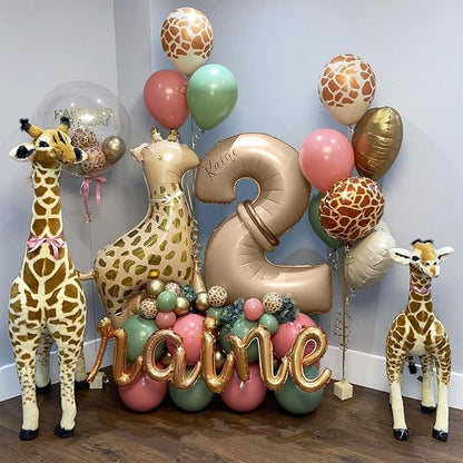 40 Inch Balloon Number 8 Nude, Large Apricot Foil Number Balloons Set 0-9 - Image 4