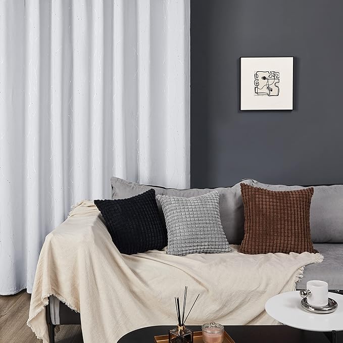 Deconovo Living Room Curtains 54 Inches Long, Thermal Insulated, Room Darkening - Image 4