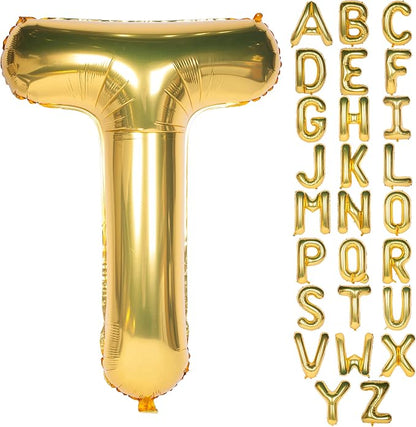 Letter Balloons 40 Inch Giant Jumbo Helium Foil Mylar Gold T by Exquisitehighqualitypartydecorationstomeetyoureveryneed%EF%BC%81