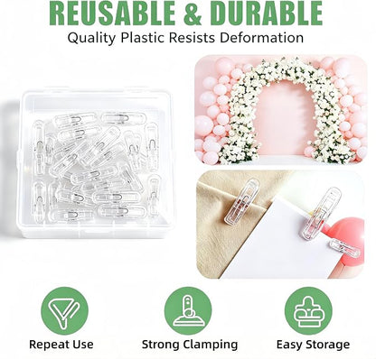 18 Pack Balloon Arch Clips, 2.4'' Plastic Clips Supplies - Image 5