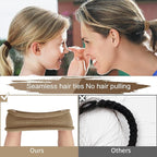SYGY Hair Tie, 100PCS Hair Ties for Thick Thin Hair, Seamless Cotton Hair Bands, No Damage for Women, Soft Hair Accessories Ponytail Holders, Brown Color