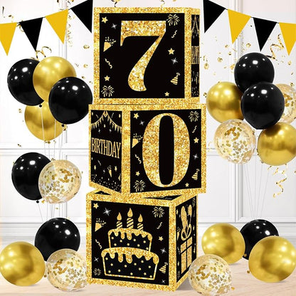 DataMoon 70th Birthday Decorations Boxes by DataMoon