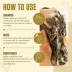 Rice Protein Shampoo and Conditioner Set | 16 fl oz Each | with Batana Oil & Ginseng | Strengthening, Thickening & Clarifying Formula | Supports Hair Growth & Repair