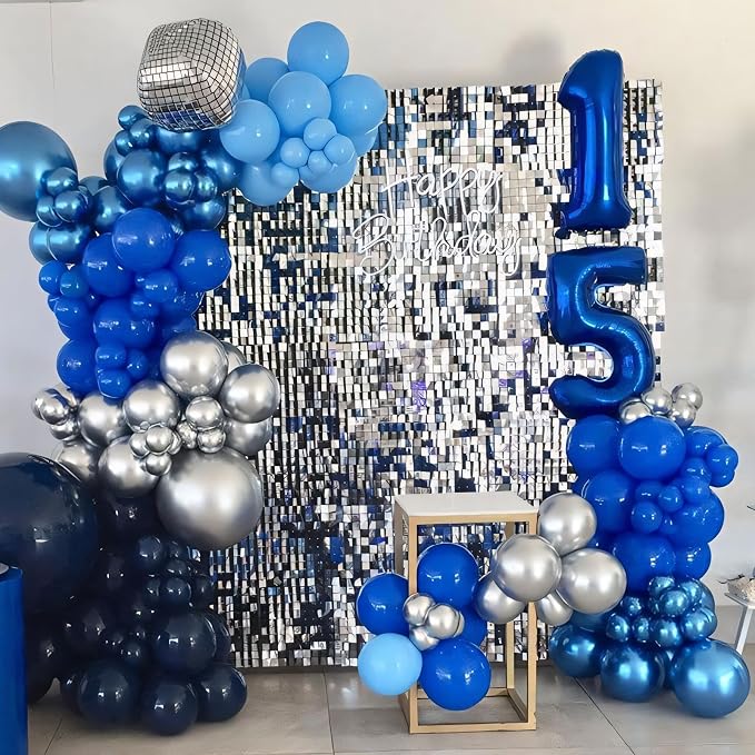 110pcs Royal Blue Balloons 12 Inch Blue Latex Balloon Garland Arch Kit - Image 6