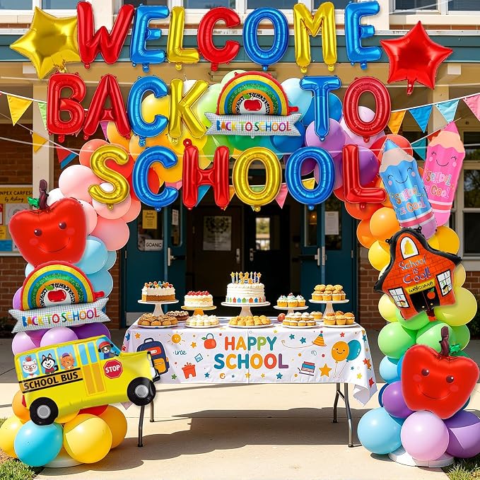 Welcome Back to School Balloons, School Bus, School and Star Balloons - Image 5