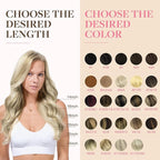 GOO GOO Tape in Hair Extensions Human Hair, 17A/60A Ash Blonde Highlighted Platinum Blonde, 16inch 50g 20pcs, Skin Weft Seamless Invisible, Silky Straight with Thick Ends, Remy Human Hair