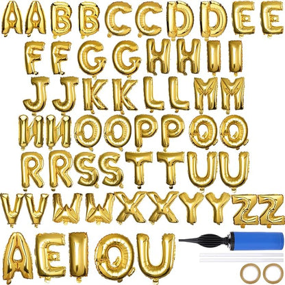 57 Pcs Letter Balloons, Baby Shower, Graduation, Happy New Year Party by BSRESIN