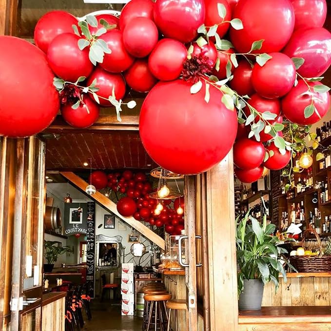 PartyWoo Red Balloons 20pcs Red Helium Latex Balloons 18 Inch | Birthday - Image 6