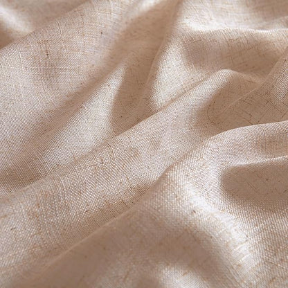 MIULEE Natural Beige Linen Curtains 52x108 Inch - Image 4
