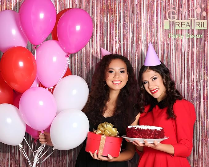 Rose Gold Tinsel Party Backdrop - Image 4