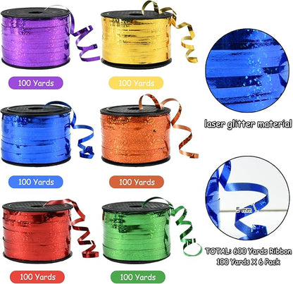 BEISHIDA 6 Assorted Colors Curling Ribbons Balloon String Ribbons - Image 2