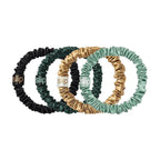 slip Skinny Scrunchies in Sweetie Pie Ornament Packaging: Anti-Crease, Anti-Breakage Slipsilk™ Design Protects Delicate Hair | Includes 4 Pure Silk Scrunchies